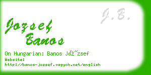 jozsef banos business card